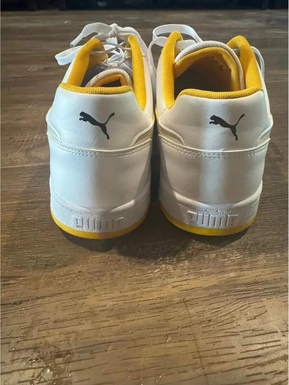 Puma Porsche Legacy Caven 2.0 Sneakers Yellow/White Sz 13 EUC